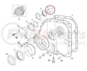 151517 by PAI - Engine Cover Bushing - Front; Large Accessory Drive Shaft Cummins N14 Series Engine Application