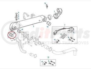 691837 by PAI - Exhaust Gas Recirculation (EGR) Cooler Coolant Pipe