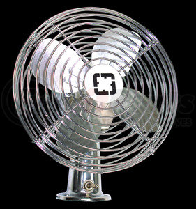 19-2512 by TECTRAN - Accessory Cabin Fan - 2 Speed, 12V, Chrome, with Toggle Switch