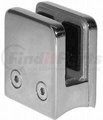 49-860 S/F by LAVI - Lavi Industries, Satin Stainless Steel Flat Back Glass Clip For 1/2" Glass