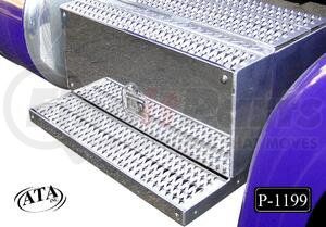 P-1199 by ARANDA - Battery & Tool Box Trim Set w/Top Bends Make Peterbilt Model 379 Units 4 Pcs. Material S.S. Gauge 18G Alloy #430 Finish BA