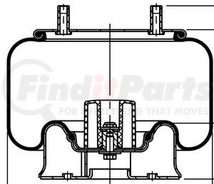 64639 by CONTITECH - Air Spring Rolling Lobe - 10-15 S 713, 13.7 in. Max Diameter, 17.7 in. Max Height