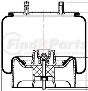 64421 by CONTITECH - Rolling Lobe Air Spring - 10 in. Design Height, 14.1 in. Max Diameter, 19.1 in. Max Height