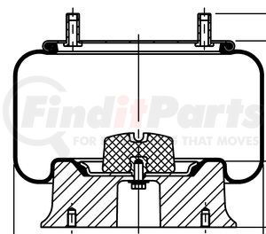 64254 by CONTITECH - Suspension Air Spring - 18.4 in. Max Height, 14.7 in. Max Diameter, 10 in. Design Height