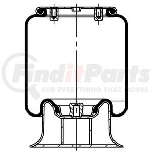 68120 by CONTITECH - Air Spring - 10 in. Design Height, 3300 lb Load at 100 PSI, 8.5 in. Max Diameter (AS5405)