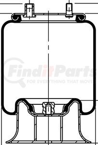 68121 by CONTITECH - Suspension Air Spring Kit - 6 6.5-13 S 039, Replaces AS5406, 10 in. Design Height