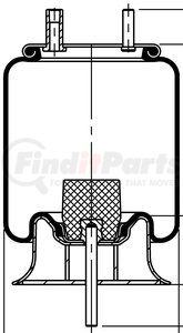 ContiTech 68127 Suspension Air Spring Kit Suspension Air Spring Kit - 10 in. Design Height, 3300 lb Load at 100 PSI, 8.5 in.