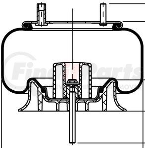 68151 by CONTITECH - Trailer Air Spring - Rolling Lobe, 9 10-13.5 P 874, 8.5 in. Design Height, 12.6 in. Max Diameter