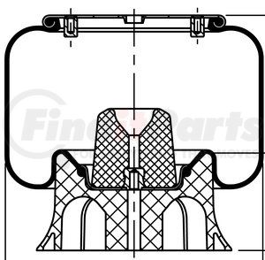 65990 by CONTITECH - Air Spring Rolling Lobe - P577 (1R12-1204, AS8577, AS8813)