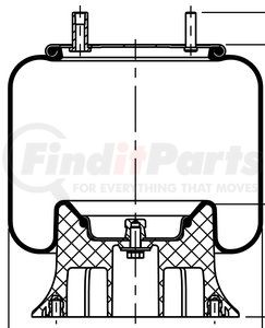 64294 by CONTITECH - Air Spring - 9 10-16 P 333, 13.5 in. Design Height, 7000 lb Load at 100 PSI (AS9083)