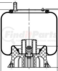 64650 by CONTITECH - Air Spring Rolling Lobe - 9 10-16 P 769 (1R12-541/AS8825)