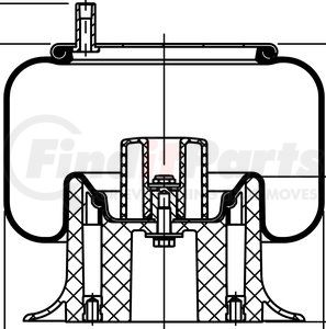 64401 by CONTITECH - Air Spring Rolling Lobe - 9 10-17.5 P 436, 12.6 in. Max Diameter, 7000 lb at 100 PSI