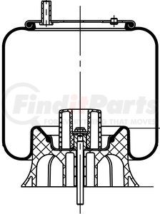 64405 by CONTITECH - Air Spring - 9, 10-17.5 P, 454 (1R12-499/8454)