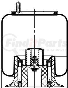 64288 by CONTITECH - Rolling Lobe Air Spring - 9 10-19 P 435, 15 in. Design Height, 7000 lb Load at 100 PSI