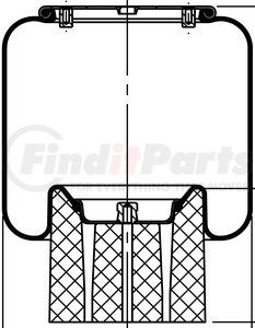 66666 by CONTITECH - Air Spring - Rolling Lobe (1R12-1097, 8898 AS8864, 0308716, C81-1013)