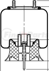 77391 by CONTITECH - Suspension Air Spring Kit - 9 10P-18.5 P 195, 14 in. Design Height, 12.6 in. Max Diameter