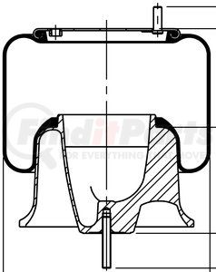 68207 by CONTITECH - Suspension Air Spring - 9 10S-16 A 999, 12.5 in. Design Height, 12.6 in. Max Diameter