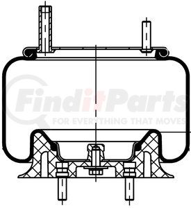 64255 by CONTITECH - Suspension Air Spring Kit - 8 in. Design Height, 11.4 in. Max Diameter, 14.4 in. Max Height