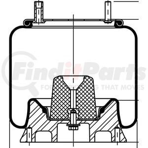 64379 by CONTITECH - Suspension Air Spring Kit - 11 in. Design Height, 6500 lb Load at 100 PSI, 11.4 in. Max Diameter