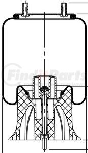 64697 by CONTITECH - Suspension Air Spring Kit - 12-19" Ride Height, 6800 lbs at 100 PSI, 5400 lbs at 80 PSI (AS9619)