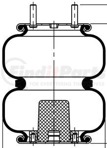 64552 by CONTITECH - Air Spring - Double Convoluted, FD 200-25 429 (2B9-251/4429, AS6948)