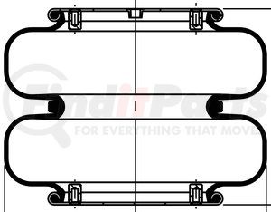 64533 by CONTITECH - Double Convoluted Air Spring - 10 in. Design Height, 13.4 in. Max Diameter, 14.6 in. Max Height