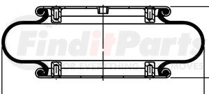 66091 by CONTITECH - Single Convoluted Air Spring - 5.1 in. Design Height, 12.8 in. Max Diameter, 6000 lb Load at 100 PSI