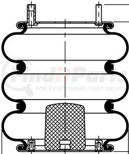 64571 by CONTITECH - Air Spring - Triple Convoluted (3B12-312/4525, AS8033, FT 330-29 525)