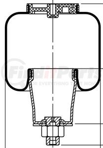 ContiTech 68162 Suspension Air Spring Kit Air Spring Cabin - SC29-Y036 (Paccar T81)