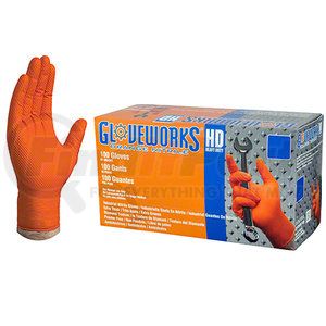 GWON48100XL by AMMEX GLOVES - Gloveworks HD Nitrile Industrial Latex Free Disposable Gloves | Orange | 7-8 mils | XL | Box of 100