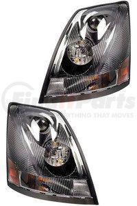 TR001-VLHLB-L by TORQUE PARTS - Headlight - Driver Side, Black Housing, Clear Lens, Halogen, DOT and SAE Approved