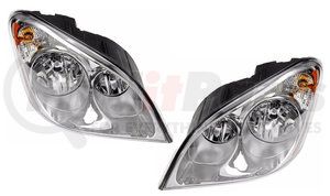 TR030-FRHL-L by TORQUE PARTS - Headlight - Driver Side, Front, Projector Style, with Chrome Housing and Halogen Bulbs