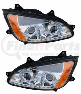 TR044-KHL-L by TORQUE PARTS - Kenworth T660 LED HeadlightDOT & SAE APPROVED Driver Side