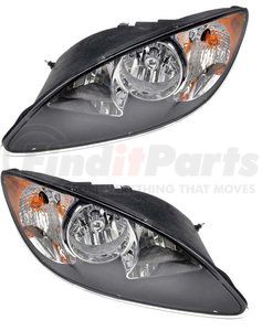 TR041-INHL-R by TORQUE PARTS - Headlight - Passenger Side, Chrome Housing, Clear Lens, Halogen, DOT and SAE Approved