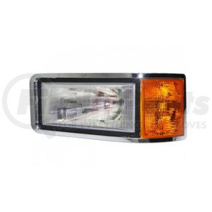 TR046-MHL-L by TORQUE PARTS - Headlight - Driver Side, Chrome, Clear Lens, with Halogen Bulbs, DOT and SAE Approved