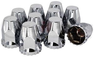 TR10326 by TORQUE PARTS - Lug Nut Cover - 33mm, Chrome, Screw-On, for Semi Trucks