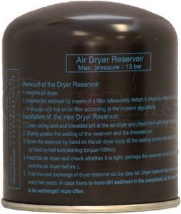 TR950011 by TORQUE PARTS - Air Brake Dryer Cartridge - Screw-On Type, Standard Version of SS1200 and TWIN Air Dryer