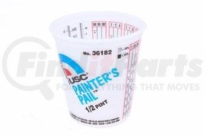 36182 by U. S. CHEMICAL & PLASTICS - Painter's Pail™ - 1/2 Pint, Solvent Resistant, Clear, Plastic