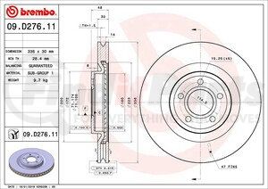 09.D276.11 by BREMBO - Premium Front Brake Rotor