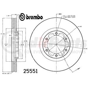 25551 by BREMBO - BRAKE DISC