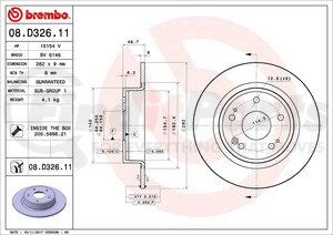 08.A957.11 by BREMBO - Premium UV Coated Rear Brake Rotor