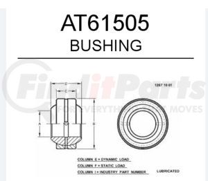 AT61505 by REPLACEMENT FOR JOHN DEERE - JOHN DEERE-REPLACEMENT, Replacement Bushing