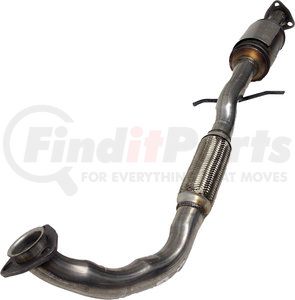 14466 by DAVICO - Direct Fit Catalytic Converter - 3-Bolt Loose Flange, Gaskets Included, 44 in. Length, 8 in. Height