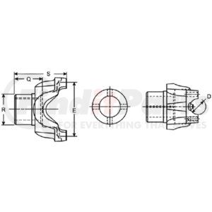 70-4-191-1X by DANA - Automatic Transmission Yoke - SPL70, Steel, 34 Spline, 2.75 in. Length