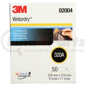 02004 by 3M - Wetordry Abrasive Sanding Paper Sheet, 9 in. x 11 in., 320 Grit