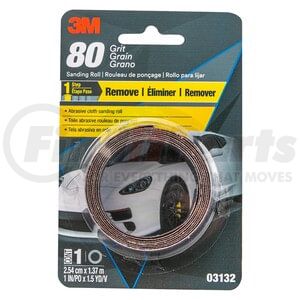 3M 03132 Sanding Sleeve 1 in x 1-1/2 yd Cloth Sanding Roll, P80 Medium Grit Aluminum Oxide, Green