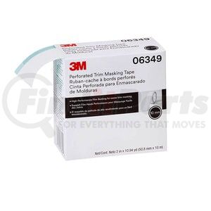 06349 by 3M - Perforated Trim Masking Tape, 10 mm Hard Band, 50.8 mm x 10 m