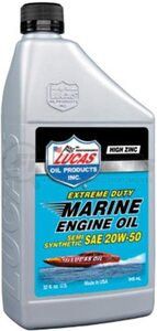 10654 by LUCAS OIL - Engine Oil - Extreme Duty Marine, Semi-Synthetic, SAE 20W-50, 1 Quart