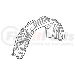 68287918AB by MOPAR - Quarter Panel Splash Shield - Front, Right, For 2019-2023 Jeep Cherokee