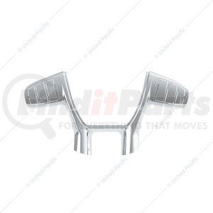 88191 by UNITED PACIFIC - Steering Wheel Trim - Chrome, Plastic, For Use on YourGrip Peterbilt 579 Steering Wheels